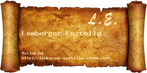 Lemberger Esztella névjegykártya
